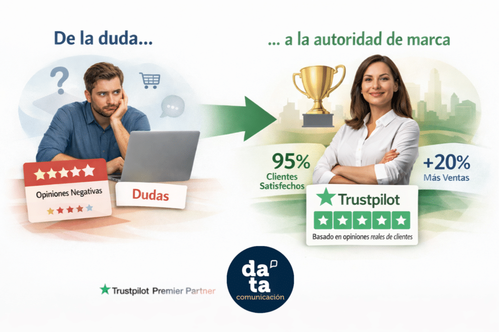 ¿Cómo pasar de la duda a la autoridad de marca en un mercado que ya no confía? 1 Data Comunicacion Autoridad de marca Truspilot
