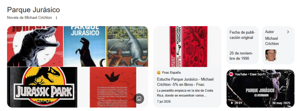 Qué es el Knowledge graph y por qué multiplica tu visibilidad en IA 1 entidad de Jurassic Parc